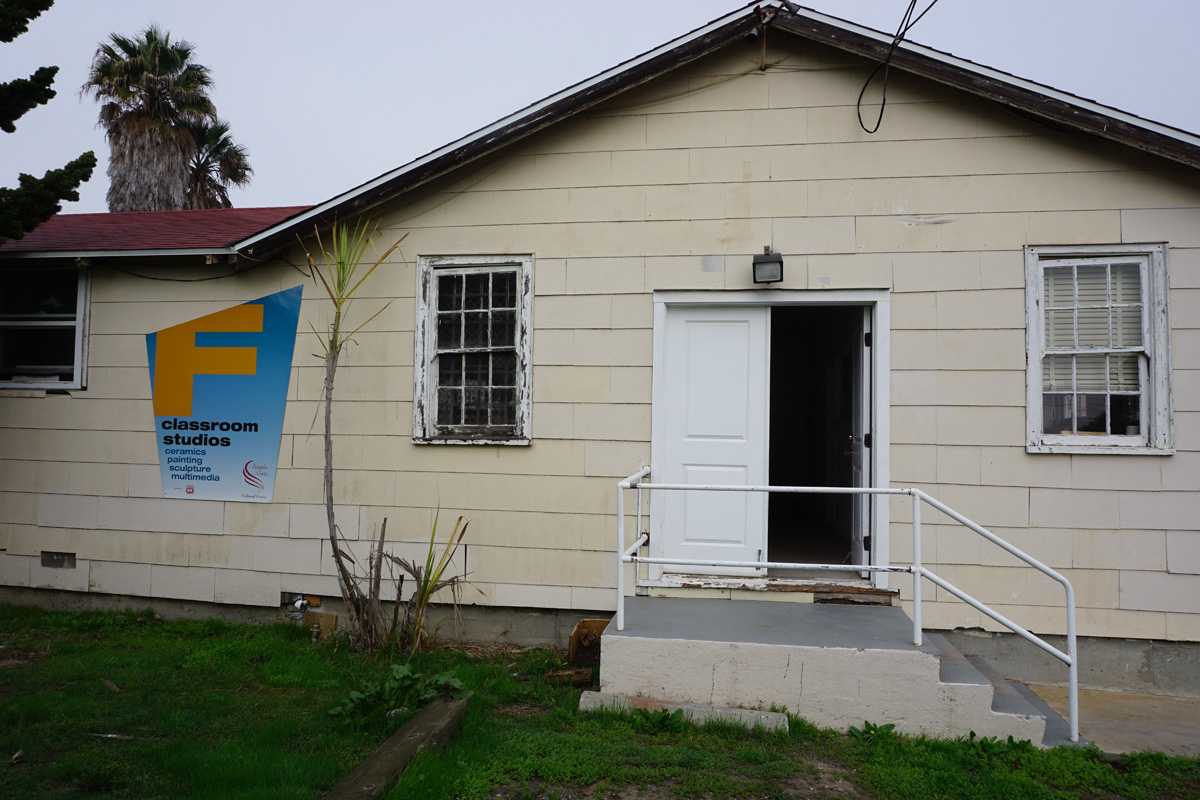 building F south door