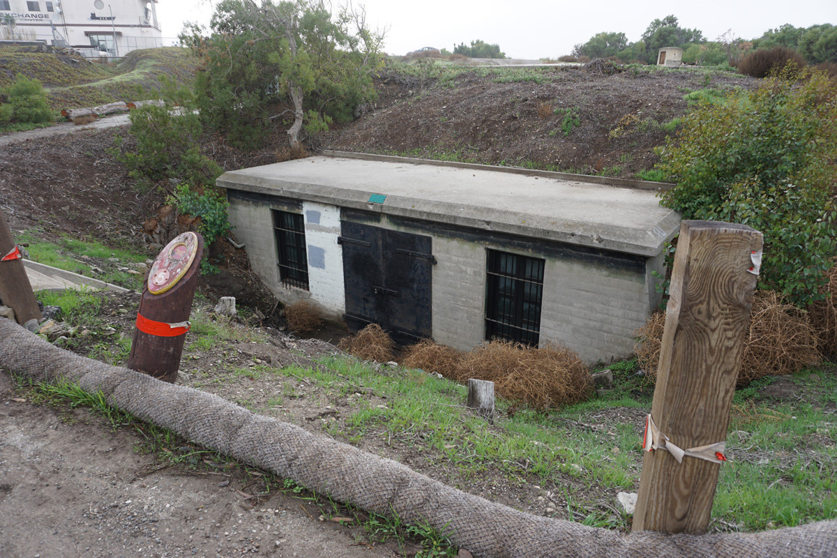 bunker south of buildings G and H