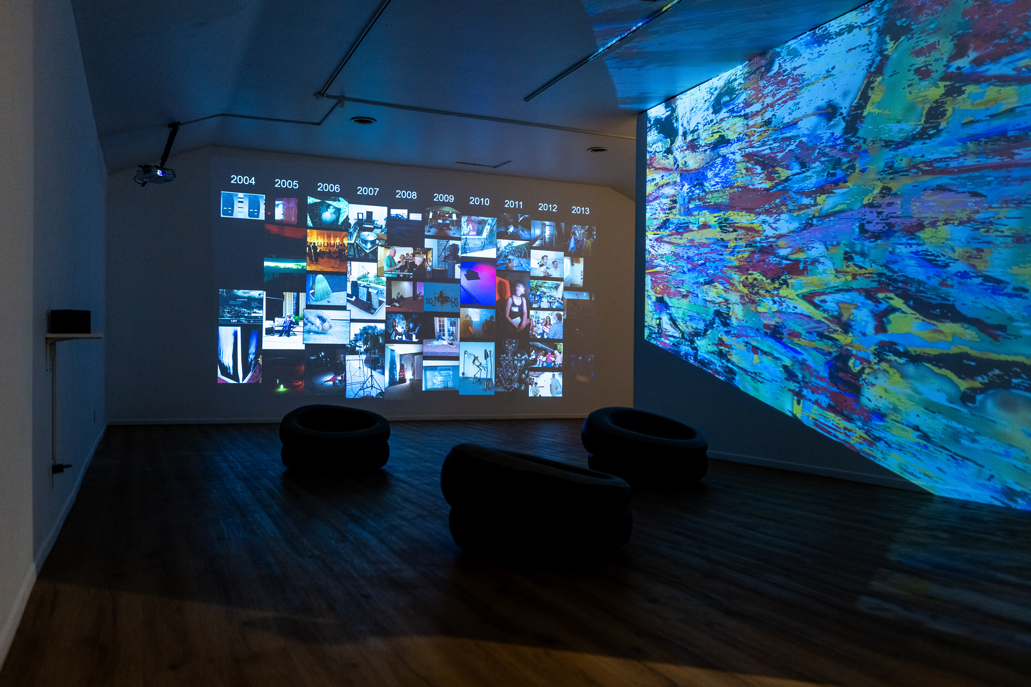 SoundWalk Video Timeline and SoundWalk Listening Station, Jeremy Davidson & Sheri Ki Sun | Photo: Jose Cordon